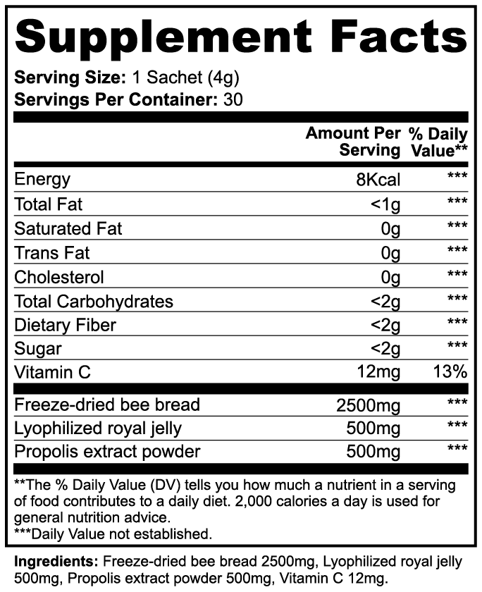 AMPLIFI Nutrients & Immunity - Bee Bread Powder