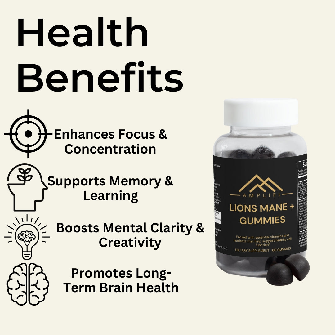 AMPLIFI Brain - Lions Mane Gummies